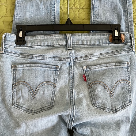 (5)Levi’s 535 Legging Light Blue 5Pocket Zipup Cotton Polyester & Elastane Sz11M - Picture 9 of 14